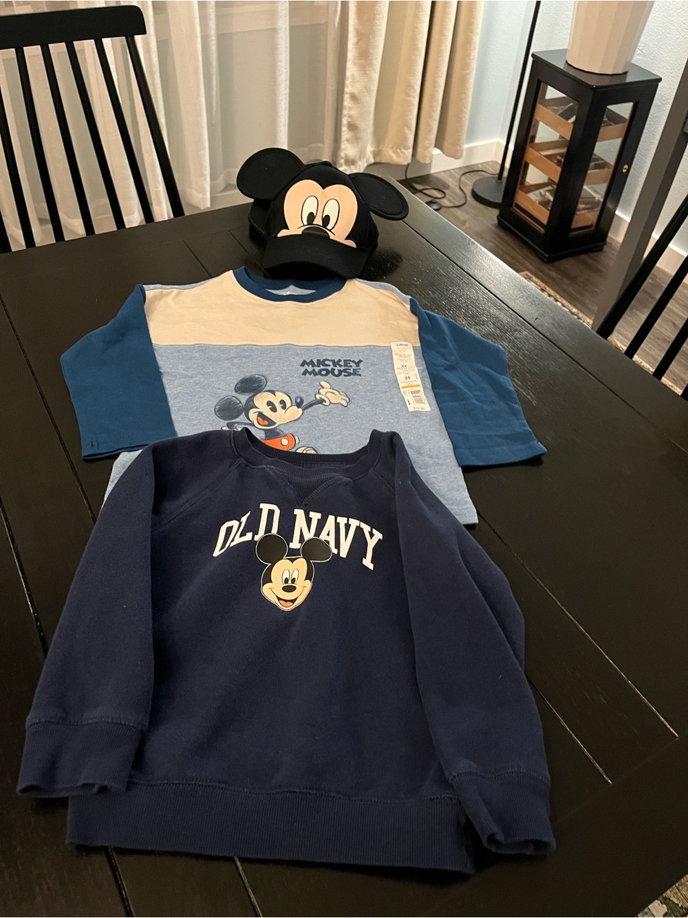 BUNDLE! Old Navy Navy & Blue Mickey Mouse Kids Sweatshirts (2-Pack Look)